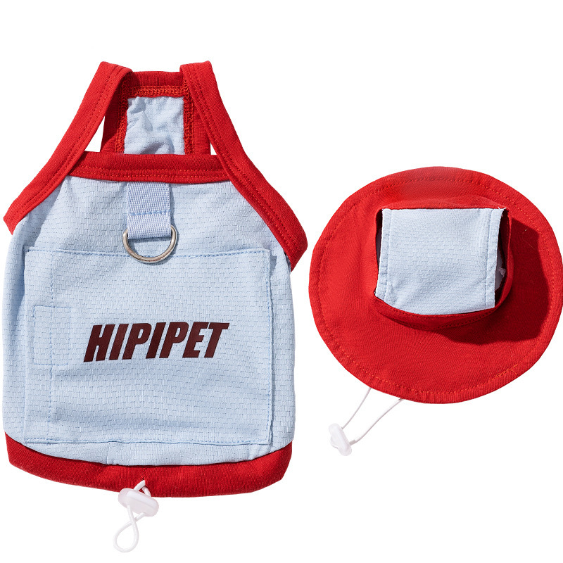 Refrescador de verano para perros, bolsa de hielo de tracción ajustable, ropa fresca, ropa de protección solar al aire libre para gatos, ropa de perro fría para mascotas