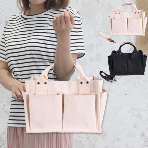 Factory Direct Supply Canvas Bag Casual Women's Handbag Shoulder Bag Lady Large Capacity Multi-Pocket Bag Crossbody Bag