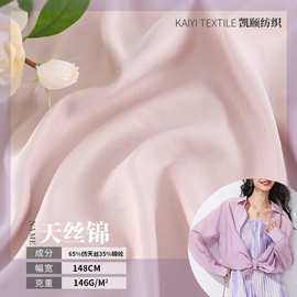 斜纹仿天丝衬衫面料 春夏汉服人丝薄透面料衬衫吊带梭织天丝面料
