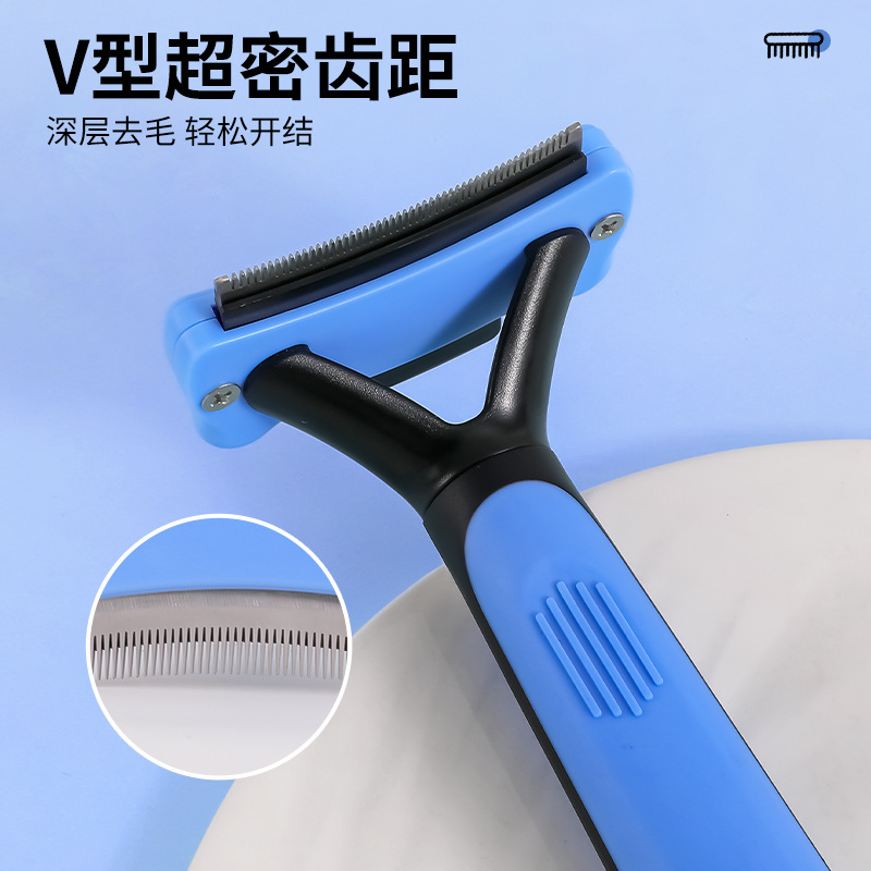 Mascota auto-limpieza peine perro cepillo de depilación gato pelo limpieza peine removedor de pelo suministros para mascotas al por mayor
