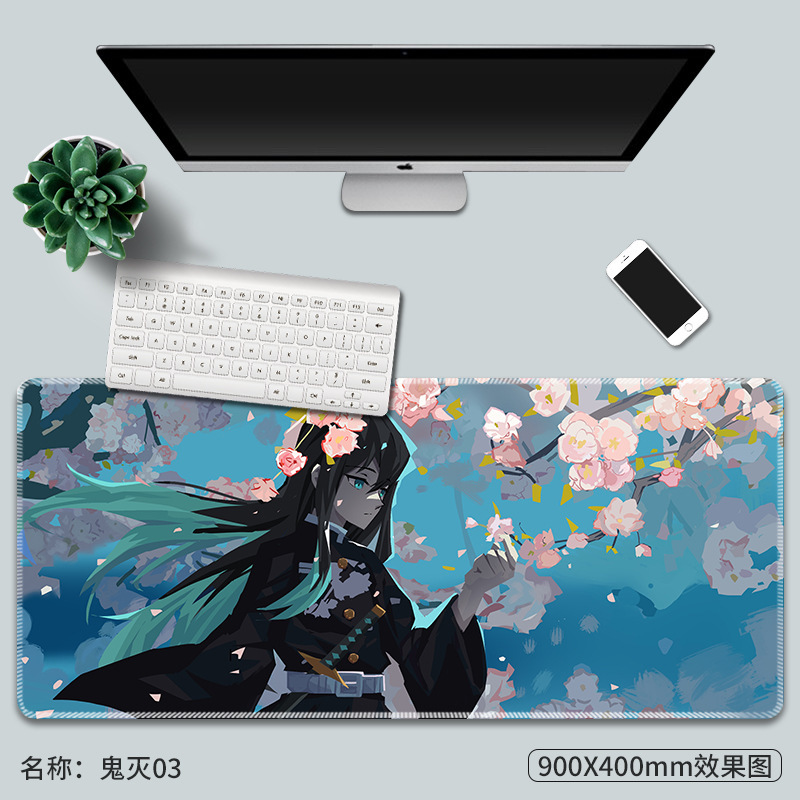 鬼滅の刃マウスパッド超大型アニメ黒死牟恋柱ゲーム電競キーボードパッド工場卸売テーブルパッド|undefined
