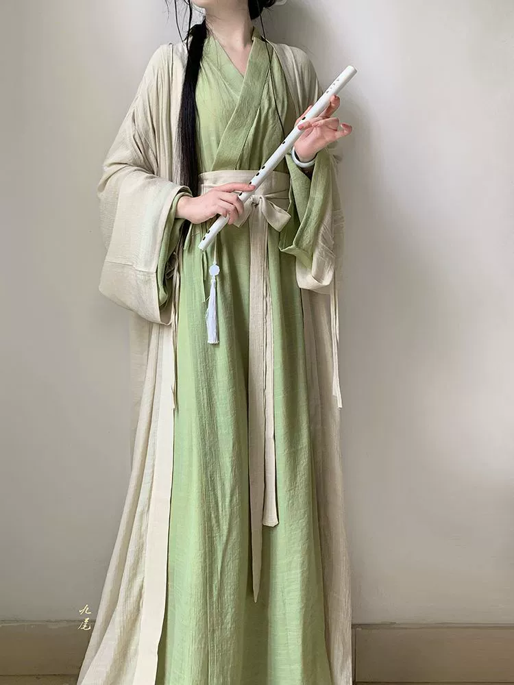 Полный комплект ханфу (одежда «Ирландский ветер»? Jiangnan Wind Clothing), женская традиционная одежда с широкими рукавами и поясом