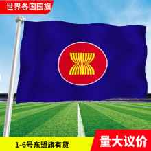 东盟旗世界各国亚洲欧洲非洲美洲大洋洲大彩旗串旗手摇旗各款现货