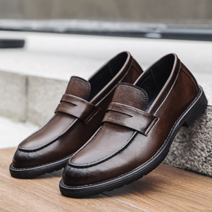 2024 Summer Vintage Tassel Men's Shoes Casual Trendy Shoes Leg Pointed Toe Small Leather Shoes British Youth 18883-J