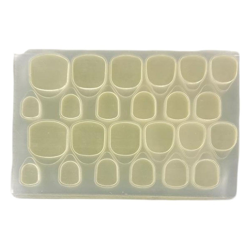 ins nail jelly gel super sticky wear nail sheet double-sided adhesive easy-to-remove invisible widened 24-piece indentation transparent adhesive