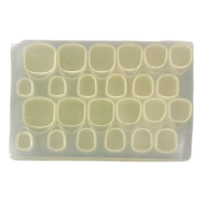 Ins гель-желе для ногтей супер липкий износостойкий лист для ногтей двусторонний клей, легко снимаемый, невидимый Расширенный прозрачный клей с углублением из 24 предметов