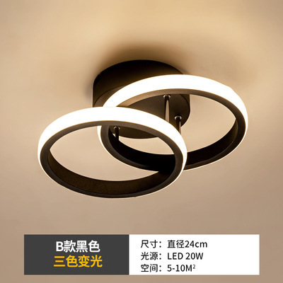 Luces de pasillo, luces del vestíbulo de entrada, luces de hierro forjado para escaleras, luces LED de techo para el guardarropa, luces de balcón, lámparas Zhongshan image 12