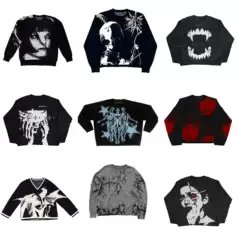 Europe and the United States cross-border Amazon autumn and winter men and women with pullover sweater trend casual wear sweater sweater wholesale