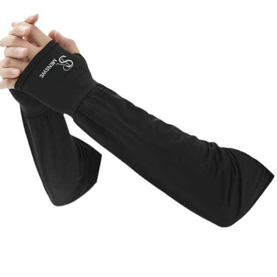 Sun Protection Ice Sleeves Men's Loose Ice Silk Sleeves Summer Men's Rider Take-out Fishing UV Protection Gloves Sleeve Exlarge