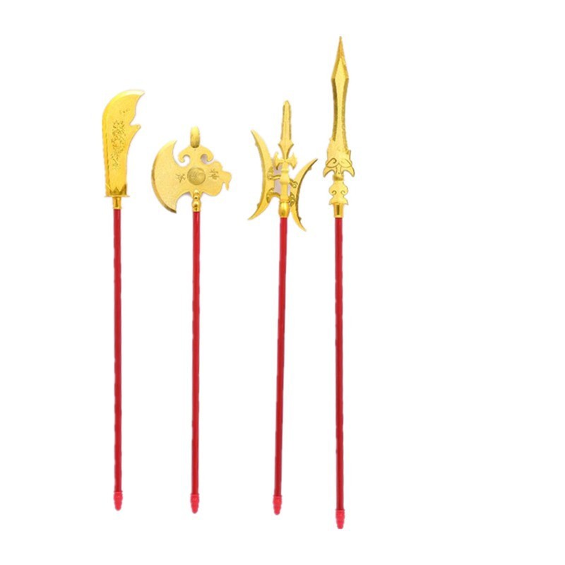 神斧赵云枪关公刀方天画戟大刀红缨长矛三国兵器表演道具儿童玩具