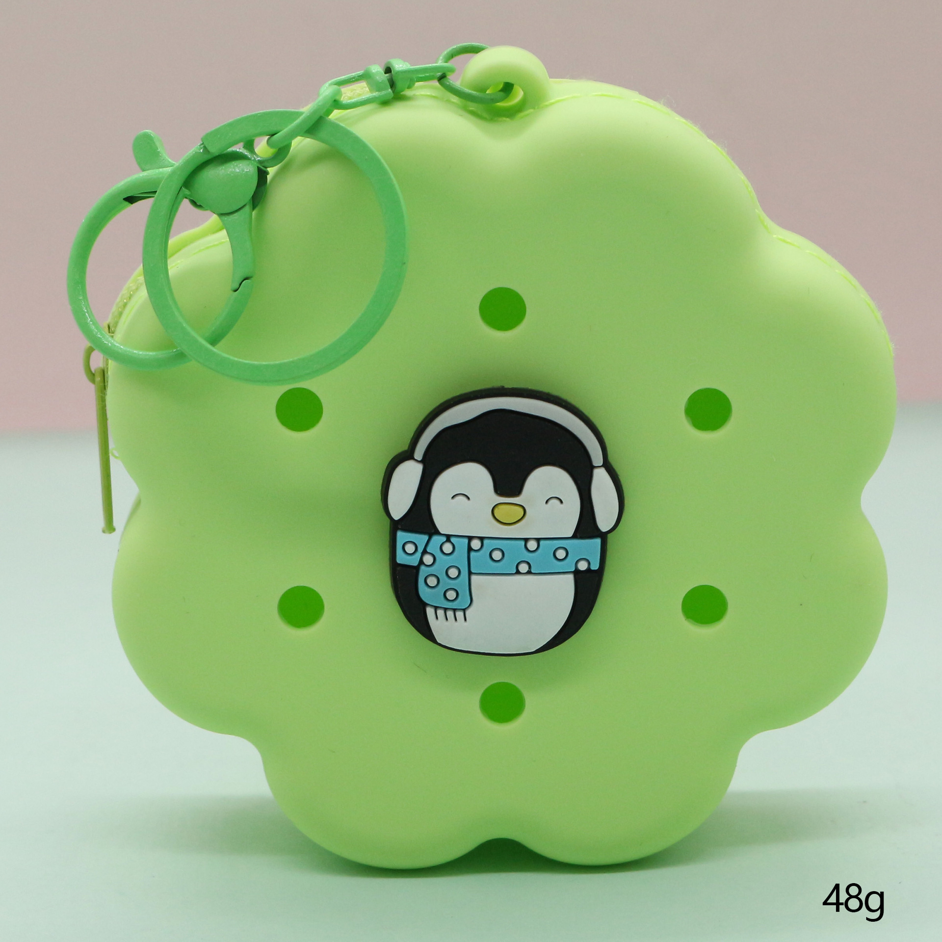 Inventario de dibujos animados de silicona agujero bolsa mini bolso diy bolsa de almacenamiento bolso auriculares llavero colgante regalo