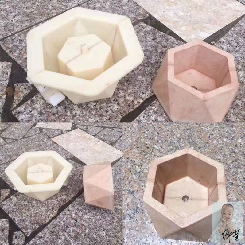 水泥水缸模具模型加厚欧式养花模具自制盆水泥灌浆菱形六角新款