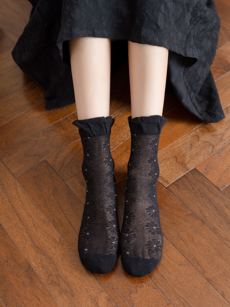 Floral lace socks NSFN49263