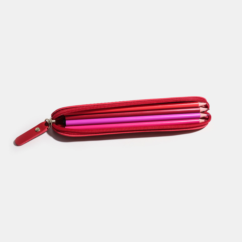 简约小容量笔袋男女孩applepencil笔套钢笔保护收纳袋皮质铅笔袋|undefined