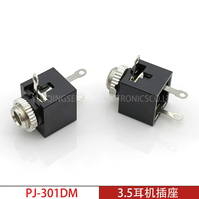 3.5 headset socket PJ-301DM 3.5mm audio video vertical headset 301 dual-channel socket with thread