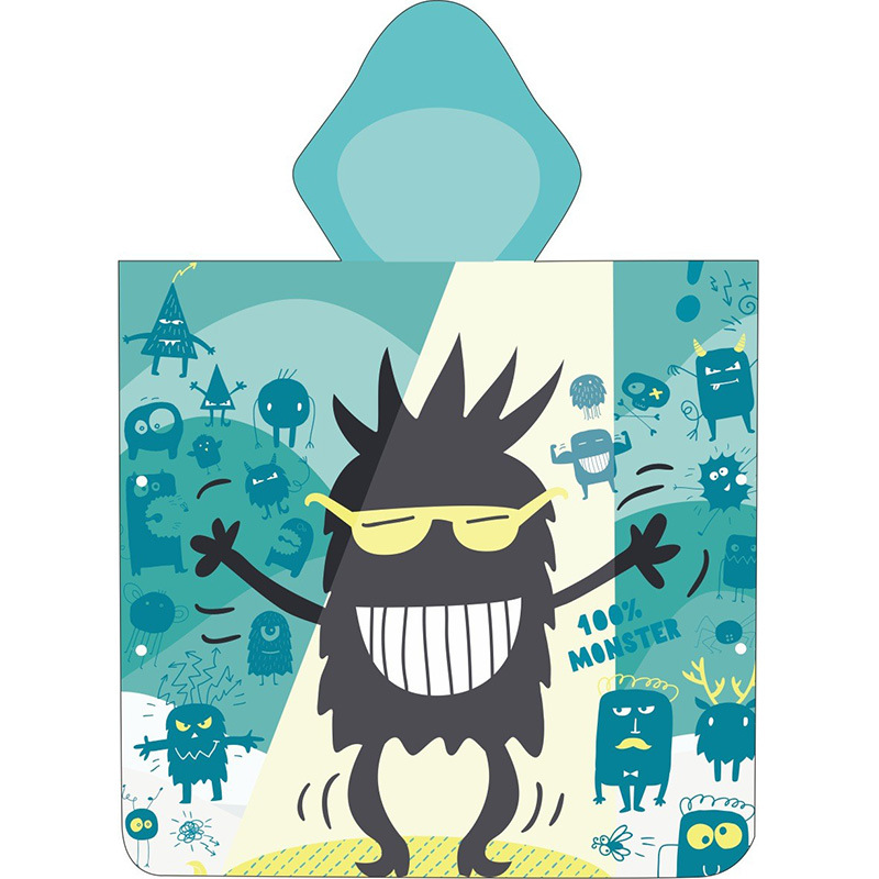 跨境直供沙滩游泳速干纤维浴袍 运动户外便携吸水衣 成人儿童浴巾