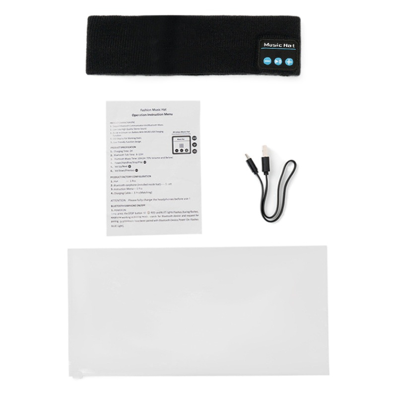 Diadema Deportiva Inalámbrica Bluetooth con Auriculares Integrados, Absorbente de Sudor, para Fitness al Aire Libre, Música y Llamadas, Tejida, Venta al Por Mayor