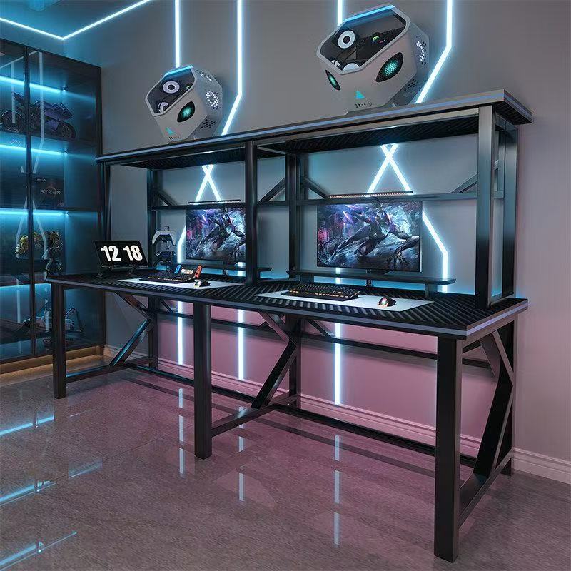 Minimalist internet cafe panel-style gaming table, light luxury internet cafe gaming table, modern minimalist comfortable gaming hotel computer table