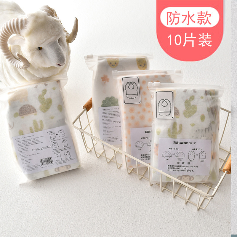 Baby Disposable Bibs for Eating, Baby Saliva Towels, Kidsren's Waterproof Feeding Bibs, Portable for Going Out