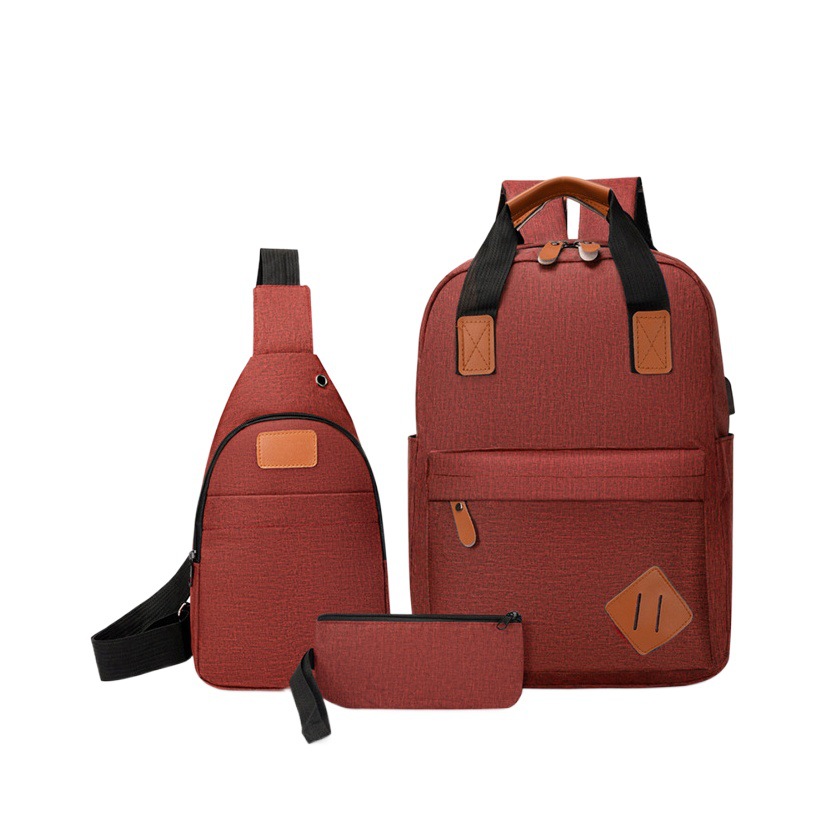 Mochila de Negocios para Computadora Set de 3 Piezas de Lienzo Transpirable para Viajes image 1