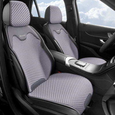 for Car Seat Cushions, Universal Seat: Four Seasons Pad - temperament-gray-front-row-two-seats-ice-like-cooling-and-cool-q-bomb-default-item