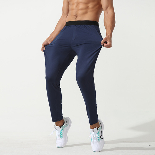 Autumn and winter men's fleece sports pants, outdoor fitness running casual trousers, back waist pocket track and field training pants