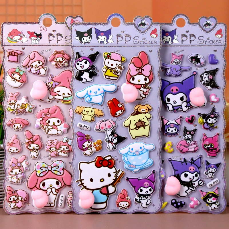 Sanrio, гель для кожи ягодиц, детская наклейка с мультфильма, антистресс, единорог, панда