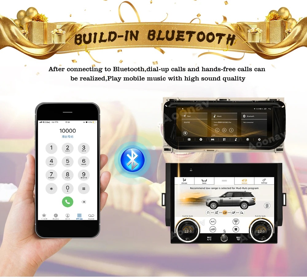 Car Radio Suitable for Land Rover Range Rover Sport L494 and Range Rover Executive L405 Stereo Multimedia Modification Navigation