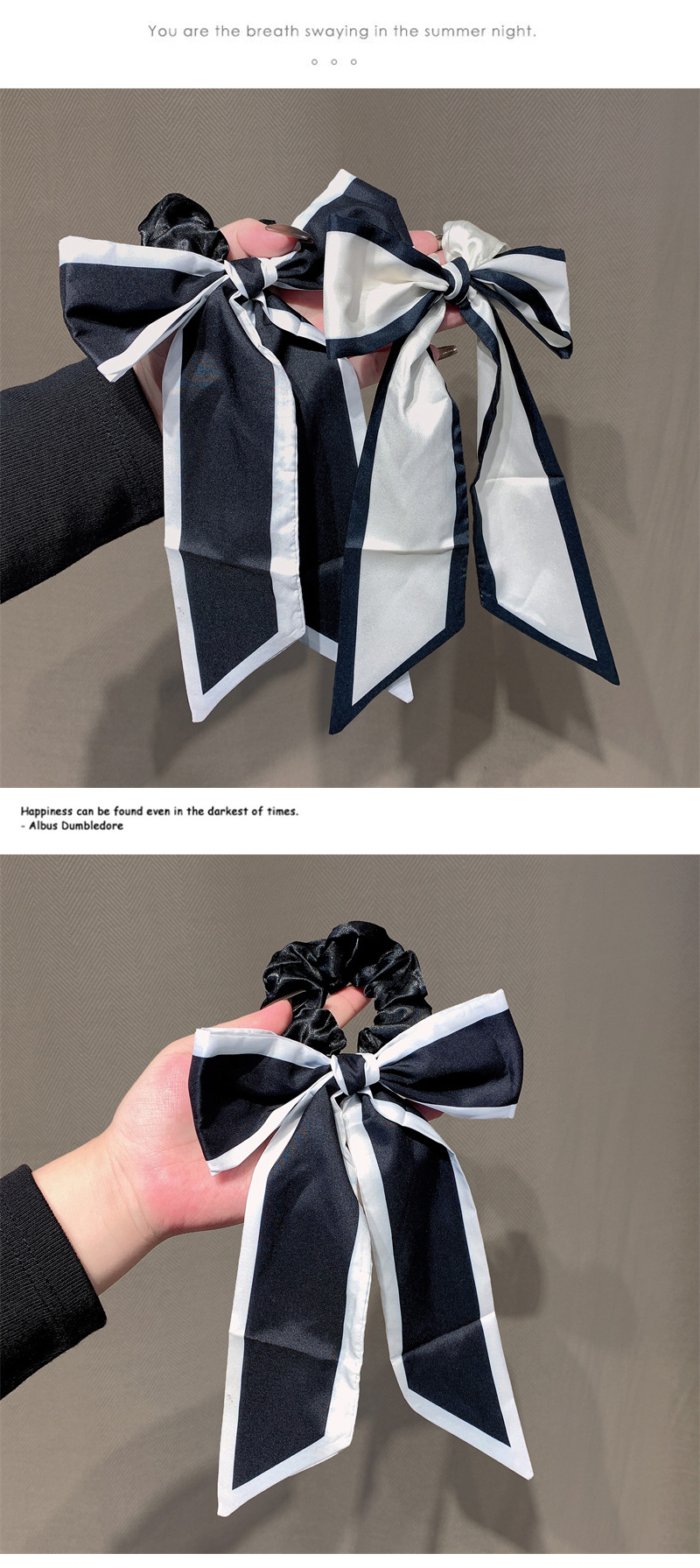 Fashion Bow Knot Satin Hair Tie 1 Piece display picture 2