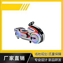 新款广场儿童碰碰车儿童巡警电瓶车游乐设备双人电瓶车设备工厂