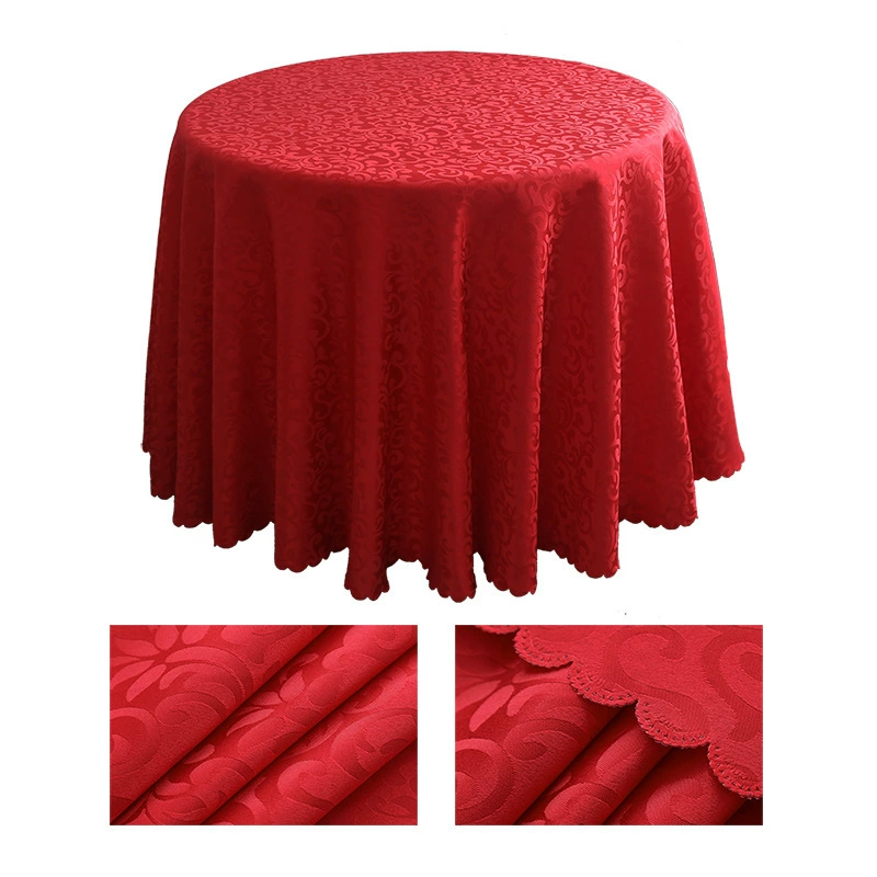 Foreign trade European -style wear -resistant high -temperature table cloth hotel anti -slip wedding banquet house cloth tither round tablecloth