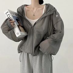 メーカー卸売りの外国貿易の日焼け止めの服の女性の夏の春の通気性のコートは紫外線の屋外の釣りの日焼け止めの服の韓国版を防ぎます。