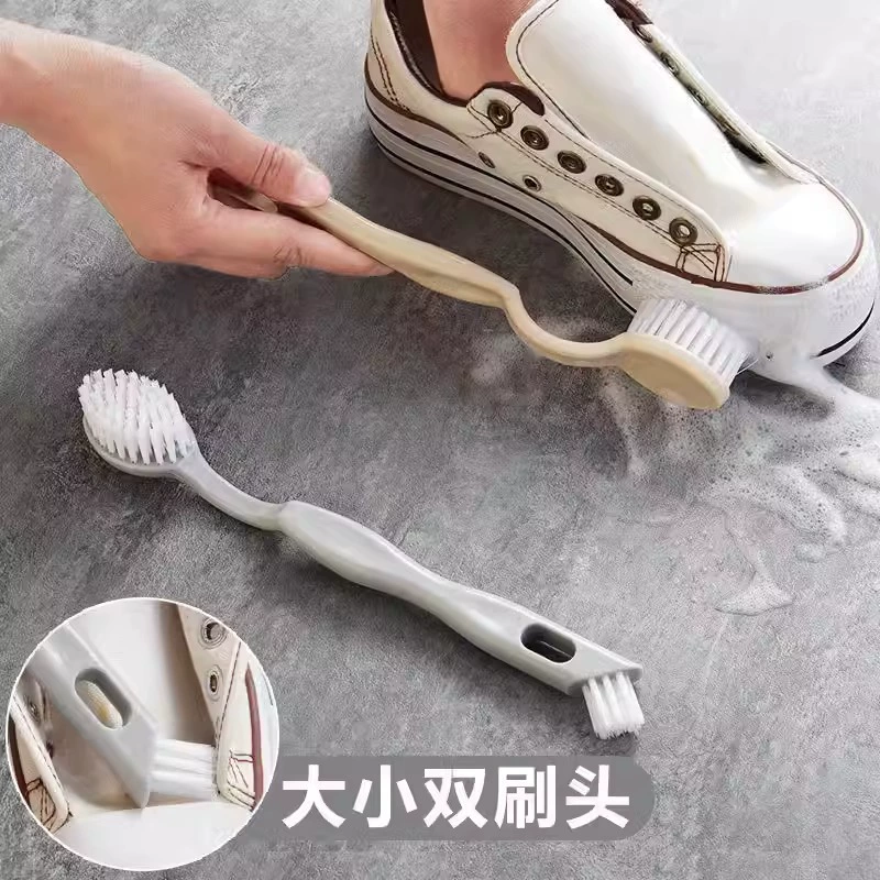 Бытовая двусторонняя щетка для мытья обуви с мягкой щетиной на длинной ручке, многофункциональная щетка для стирки, которая не повреждает верхнюю поверхность щетки для чистки обуви для стирки одежды