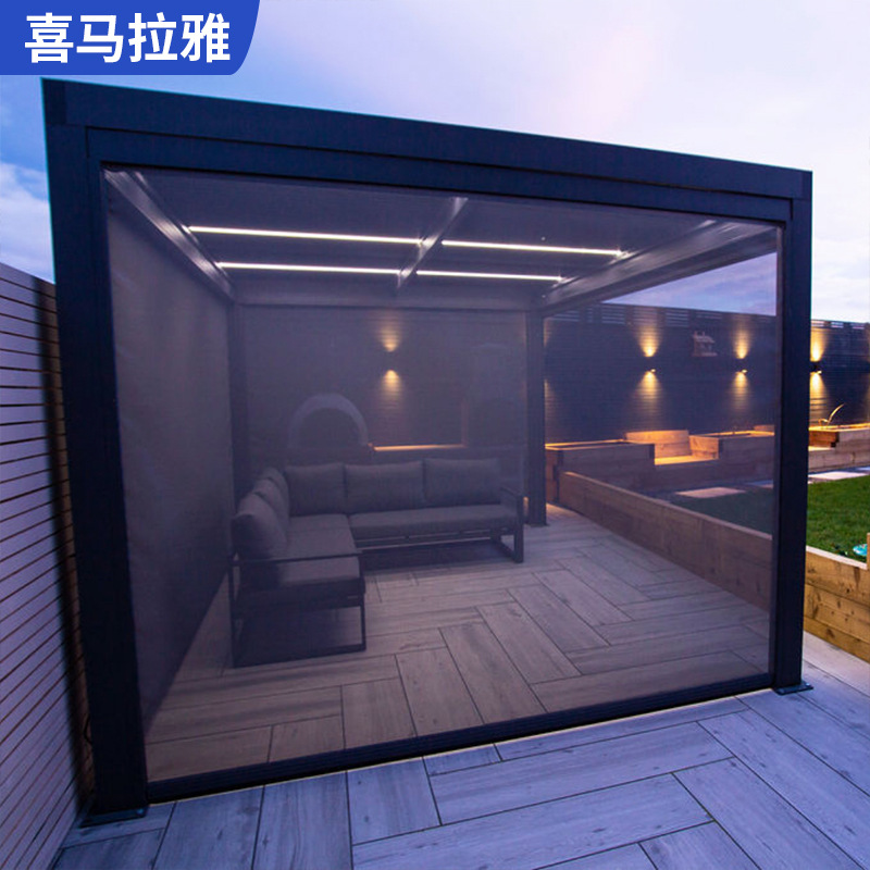 Louver aleación de aluminio eléctrica pabellón al aire libre simple pabellón jardín aleación de aluminio al aire libre Villa patio pabellón