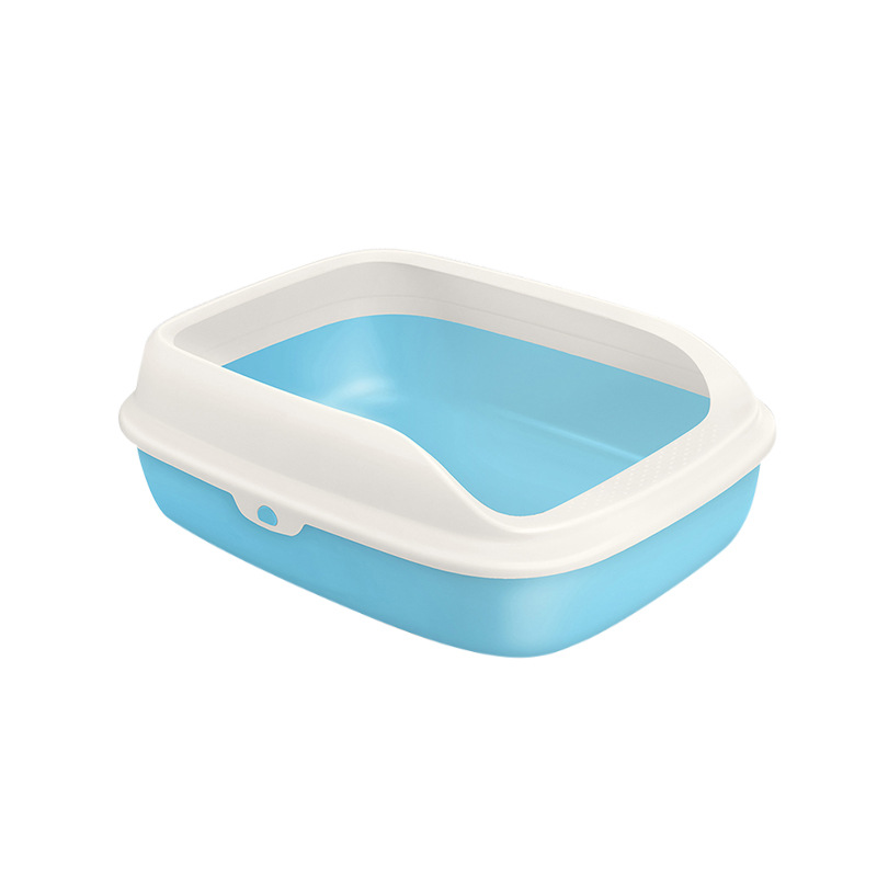 Caja de arena para gatos para mascotas semi-cerrado gato inodoro desmontable anti-salpicaduras caja de arena para gatos suministros para gatos enviar pala para gatos