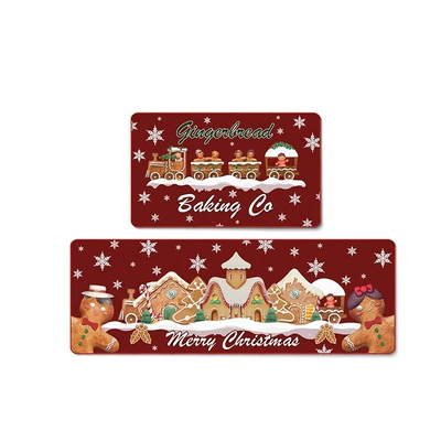 Avtomobil döşəmə paspasları | Temu Christmas Atmosphere Kitchen - christmas-6-4060cm-new-diatom-mud