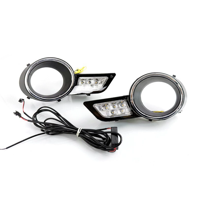 Suitable for 2009-2011 Toyota Highlander daytime running light front fog light frame modification LED daytime running light