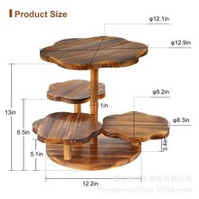 新款实木蛋糕置物架派对婚礼多层甜品展示架多层纸杯蛋糕收纳架