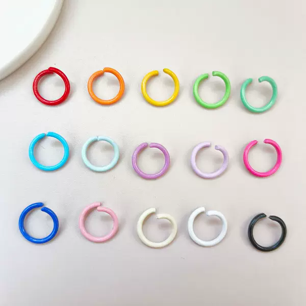Colorful 1.2*10 Open Rings for Bracelets, Necklaces, Earrings, Connecting Rings, Closed Rings, DIY Jewelry Accessories, Open Rings
