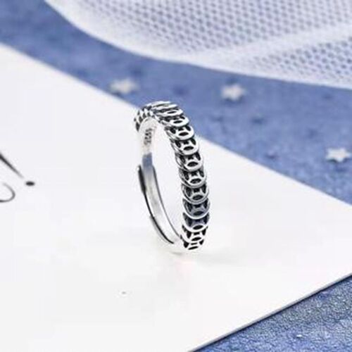 Thai Yin Duo Duo Wishfulong Money Ring Retro Times Copper Coin Open Ring