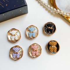 Korea Ins electroplated bear bow tie plaid airbag mobile phone holder adhesive retractable desktop air cushion support