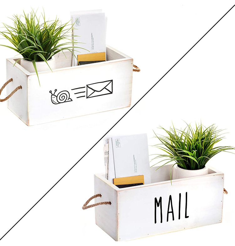 Rustic Desktop Countertop Organizer For Home Office And Bathroom_voghion.com