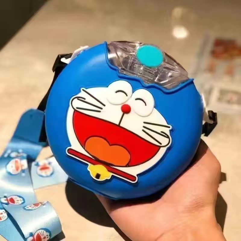 儿童甜甜圈水杯卡通塑料吸管杯幼儿园学生可爱抖音网红水壶防摔杯