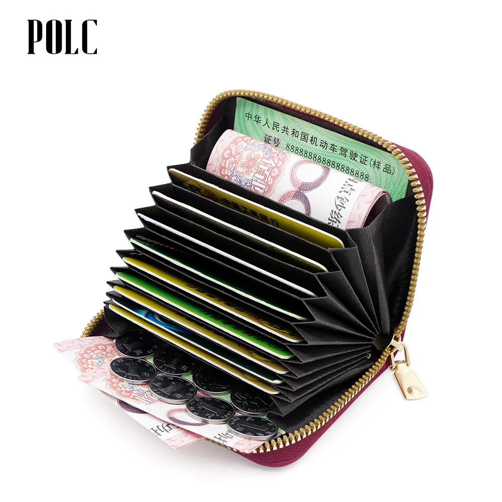 Nueva bolsa de tarjetas de tendencia callejera neutral multi-tarjeta bolsa de tarjetas bolsa de órgano bolsa de cambio bolsa de tarjetas de color pu piel caramelo bolsa al por mayor