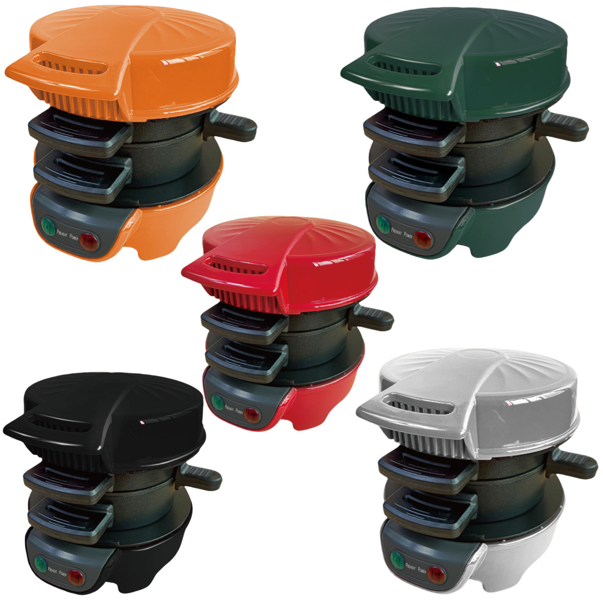 Cross-Border 110V European Standard Multifunctional Burger Machine, Fried Egg and Steak Machine, Sandwich Breakfast Machine, Burger Maker