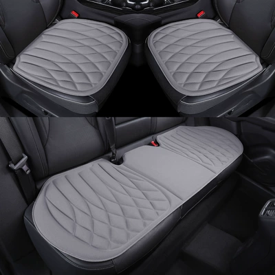 Four Seasons Pad – summer breathable three-piece set, non-slip - gray-seaweed-car-soft-seat-cushion-single-seat-cushion-5048
