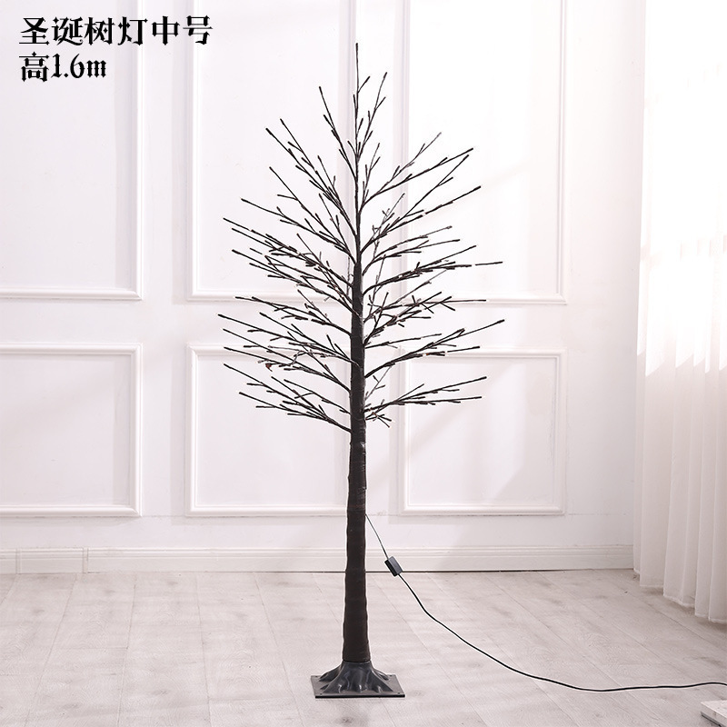 LED árbol lámpara simulación de abedul navidad lámpara decorativa nueva casa diseño de árbol luminoso de navidad lámpara decorativa