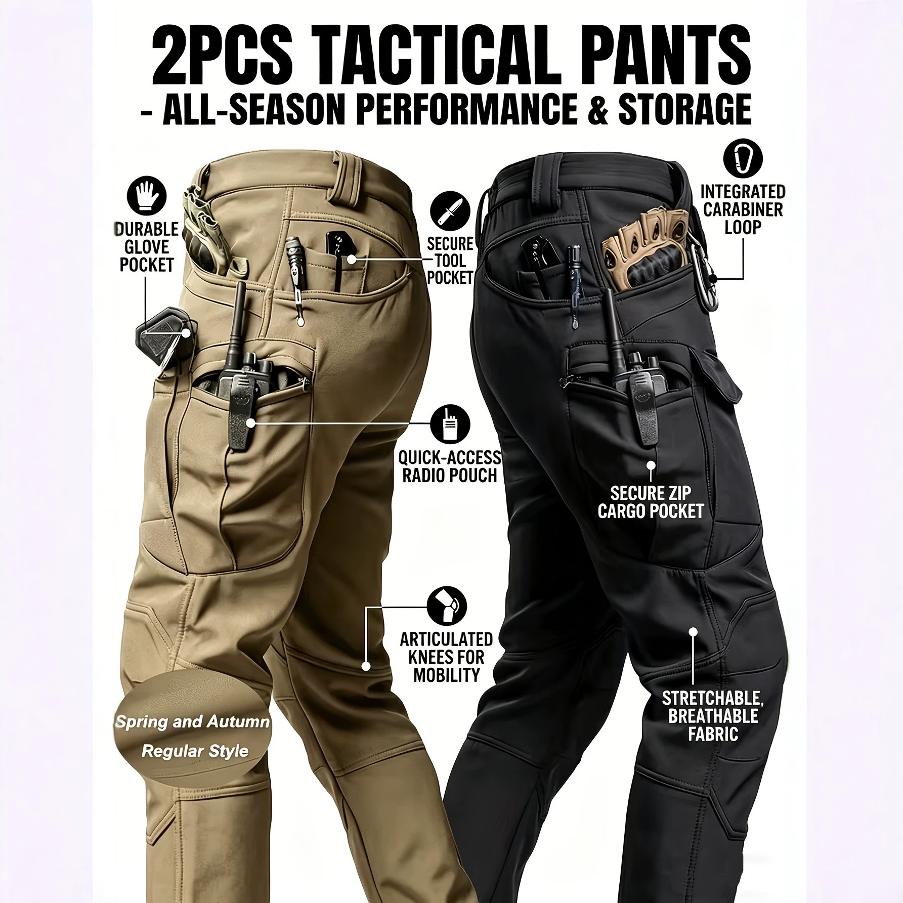Popular foreign trade American-style outdoor hiking and mountaineering workwear casual pants for men, tactical paratrooper assault long pants in stock