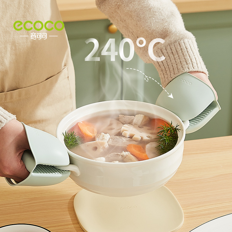 Guante anti-escaldado cocina silicona aislamiento térmico antideslizante espesamiento resistente a altas temperaturas horno de horno de horno de microondas herramienta especial para horno