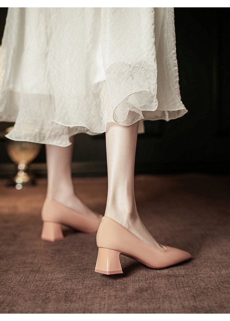 5001B Elegante High Heels für den Berufsalltag, weiche Sohle, Lederschuhe, Blockabsatz, für Damen_voghion.com